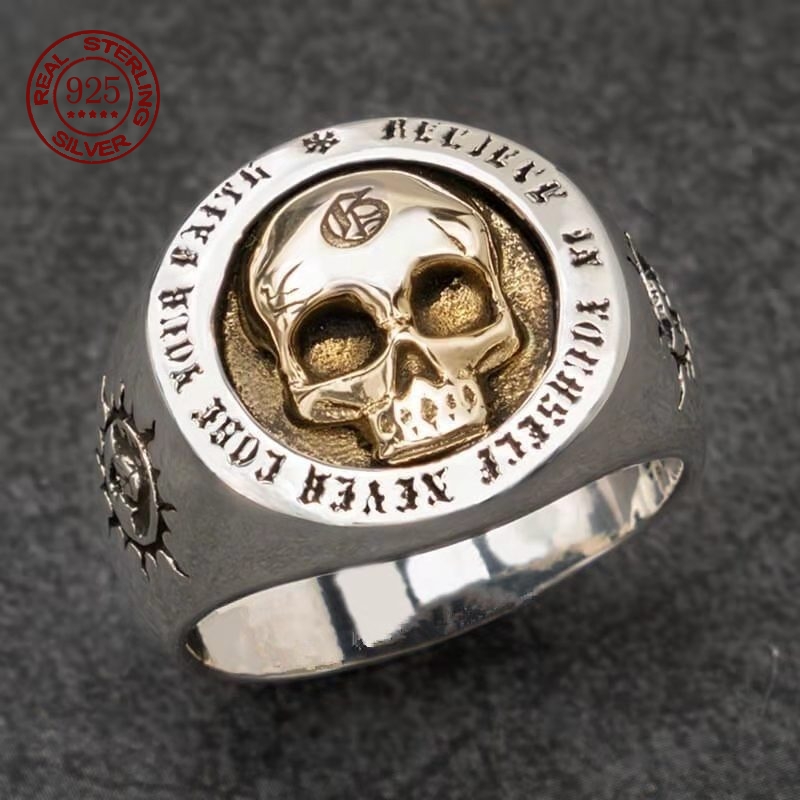 Gothic Skull Ring - Pierścionek Czaszka Srebro Próby S925 Moda