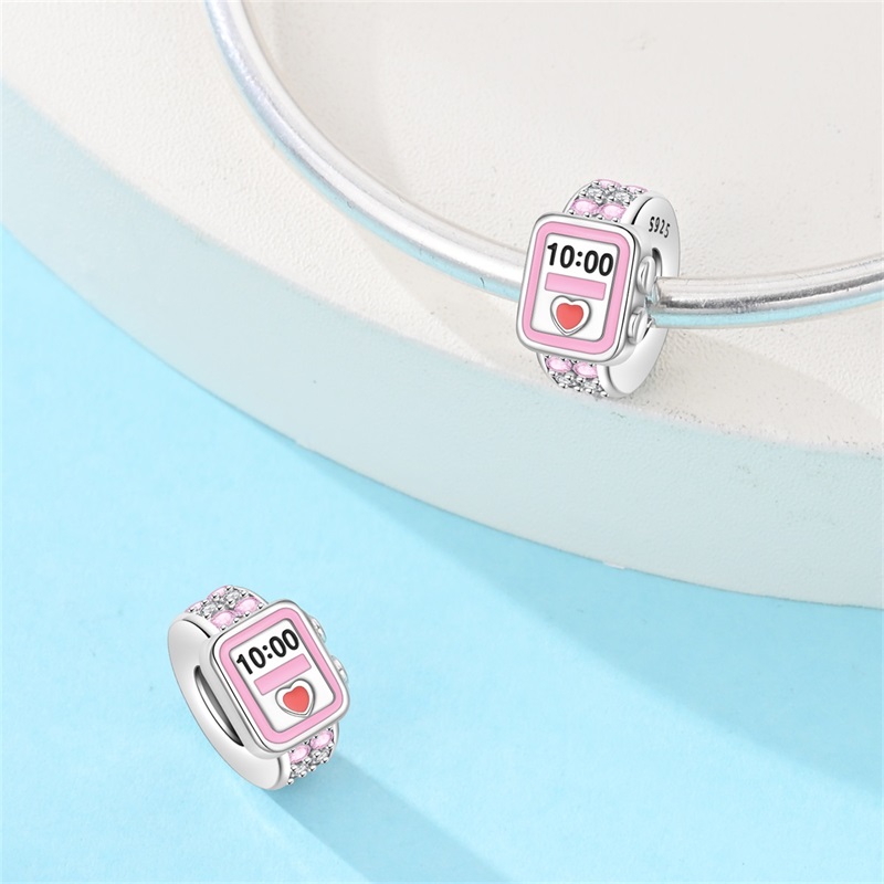 Fine Jewelry Watches Women - Srebrne charmsy zegarka sportowego dla studentów,