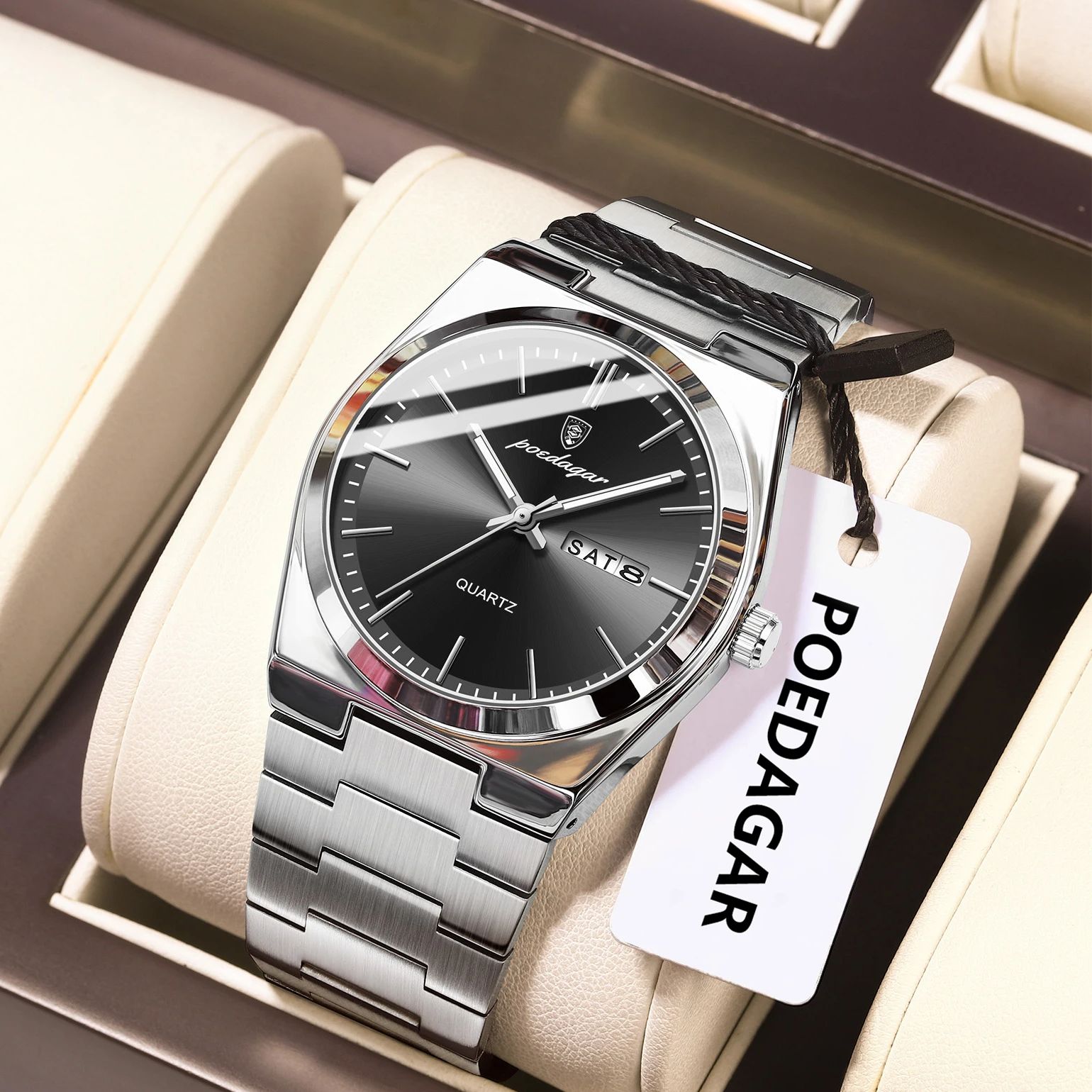 Patek Philippe Watch Nautilus - Luksusowy męski zegarek kwarcowy POEDAGAR, wodoodporny,