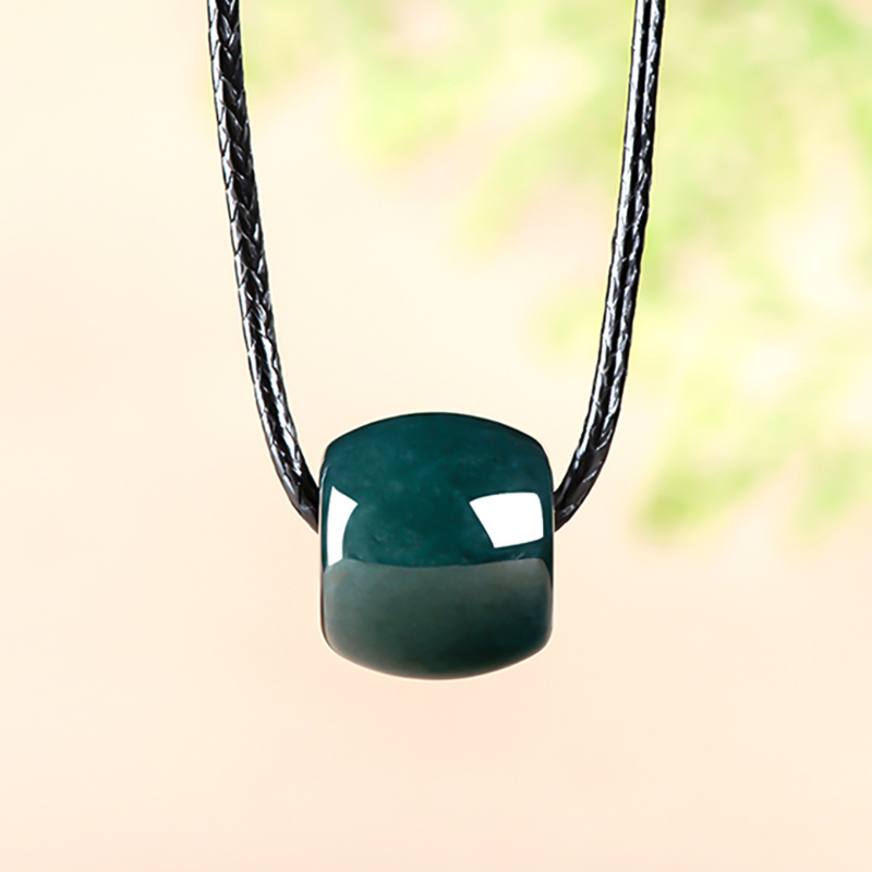 Necklace Pendant - Naturalny Mjanmański Szmaragdowy Naszyjnik z Zawieszką