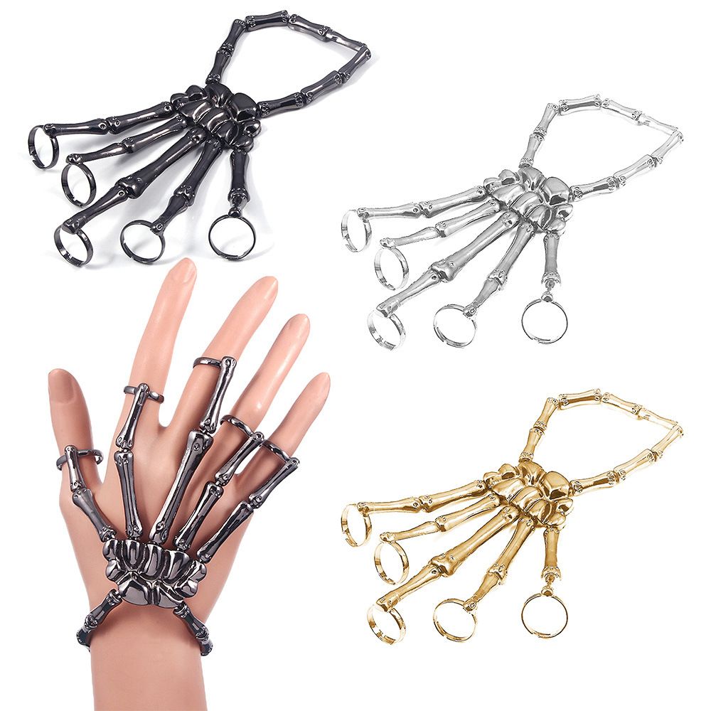 Metalowa bransoletka na rękę i – Gothic Skull Ring recenzja i cena