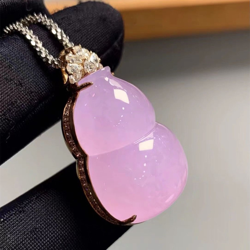 Myanmarski fioletowy jadeit lo – Necklace Pendant recenzja i cena