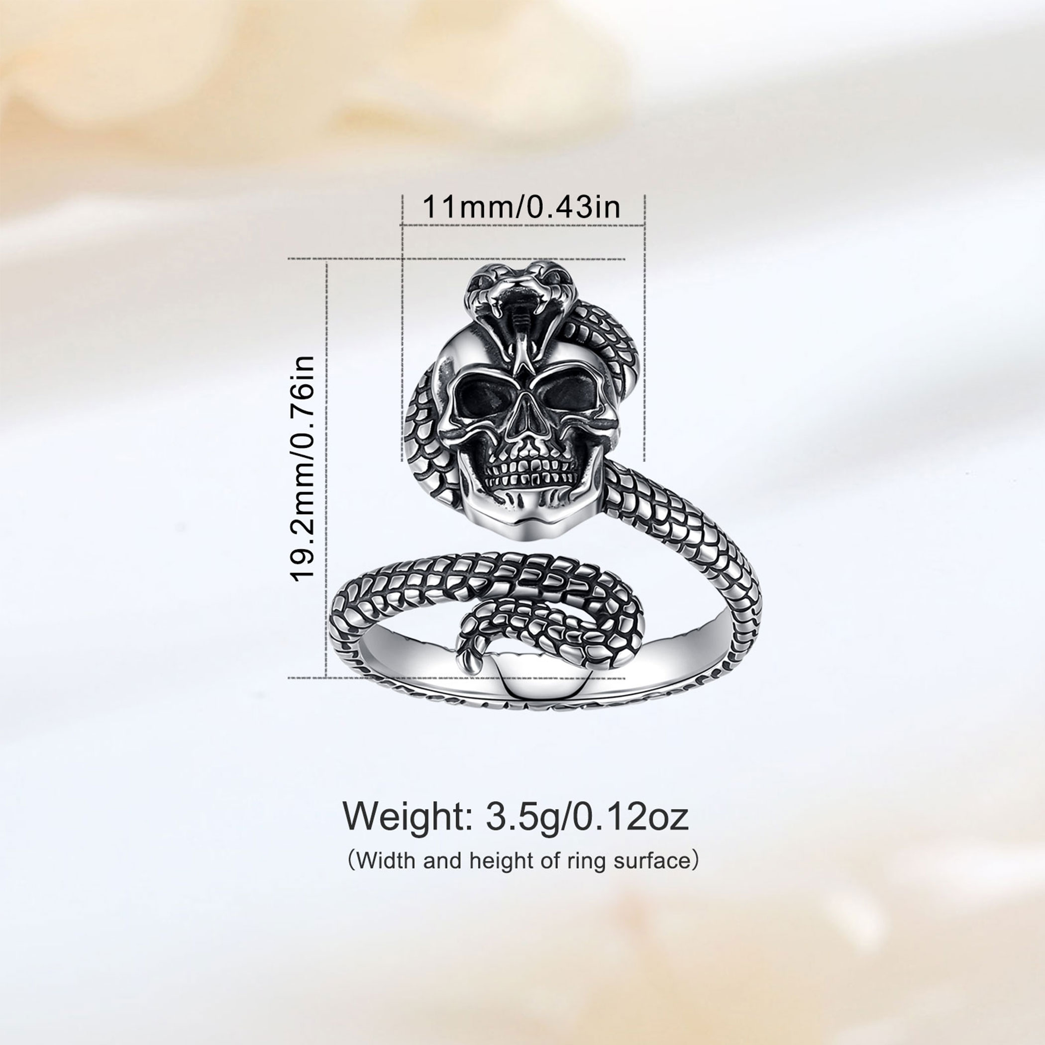 Pierścionek Eudora ze srebra p – Gothic Skull Ring recenzja i cena