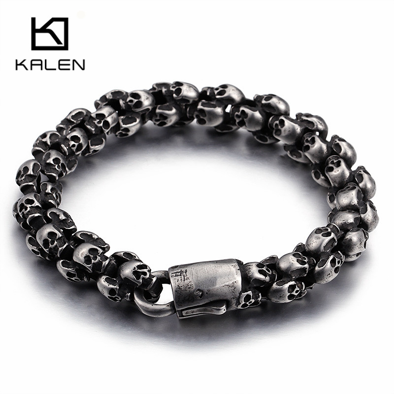 Kalen Punk długi matowy naszyj – Gothic Skull Ring recenzja i cena